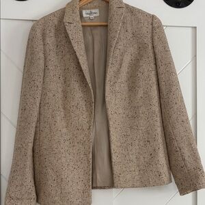 Valentino Women's Textured Beige Blazer